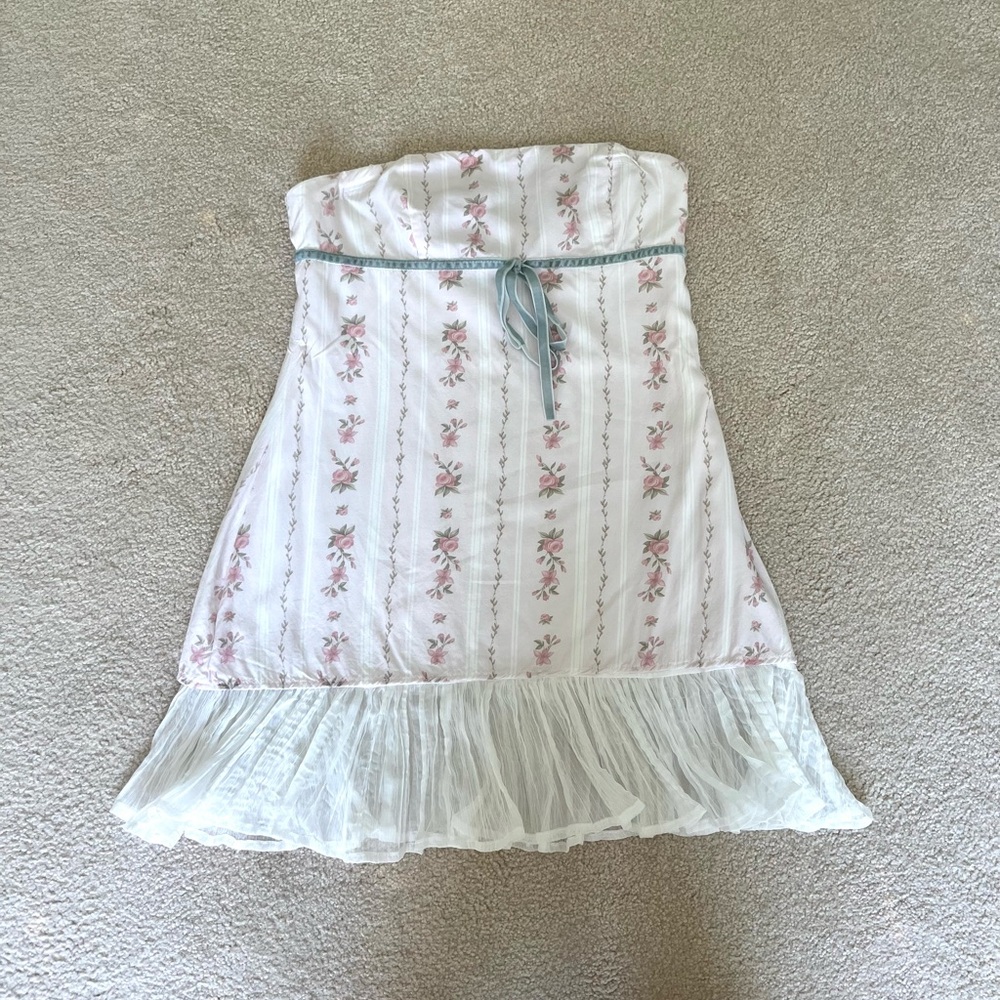 Princess Polly White Flora Mini Dress